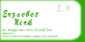 erzsebet mirk business card